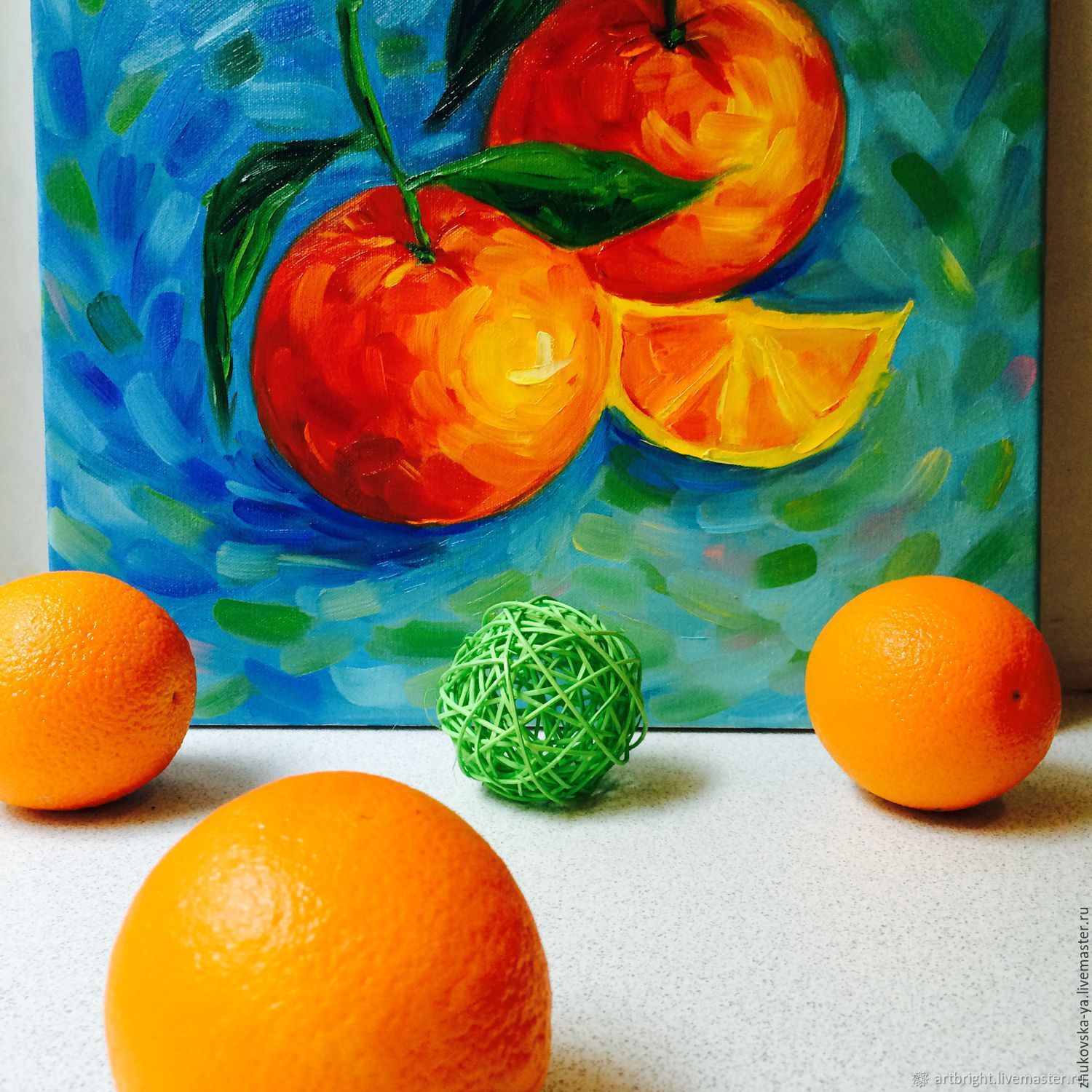  Orange Oil painting         