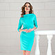 Mint-colored tube dress, tight-fitting blue turquoise dress, Dresses, Novosibirsk,  Фото №1