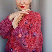 Авторское вязаное платье "Моя близкая осень"