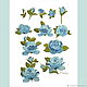 Embroidery applique patch Rose sky-blue embroidery flowers. Applications. materials for creative Anna Sintez. Online shopping on My Livemaster.  Фото №2