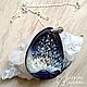 Pendant with a painting on the stone 'Lotus' Lacquer miniature. Pendants. Picture&miniature lacquer painting. My Livemaster. Фото №6