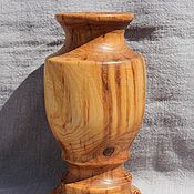 Деревянная вазочка из бука белого цвета