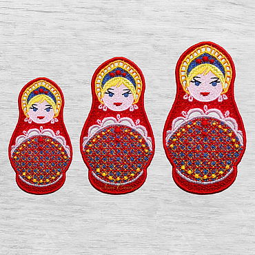 Набор аппликация Матрешка вышитая кружевная нашивка патч. . Материалы для творчества ручной работы - Ярмарка Мастеров Материалы для творчества ручной работы. Ярмарка Мастеров - ручная работа Набор аппликация Матрешка вышитая кружевная нашивка патч. Handmade.