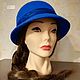 Felted hat ' Blue wave'. Hats1. Oksana Moleva. My Livemaster. Фото №5