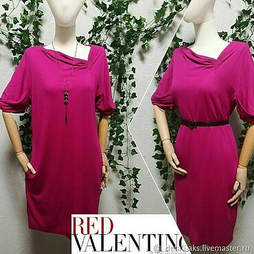 Винтаж ручной работы. Ярмарка Мастеров - ручная работа Винтаж: Red Valentino Итальянский люкс! Свободное платье из полушерсти М-L. Handmade.