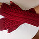 МИТЕНКИ ВЯЗАНЫЙ "RED-5" МЕРИНОС 100%. Митенки. Nataliy Sh-knitting. Интернет-магазин Ярмарка Мастеров.  Фото №2
