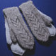 Women's double knitted mittens. Mittens. Warm Yarn. My Livemaster. Фото №5