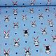 Польский хлопок "Кролики на синем". Ткани. Хлопок, ткани из Америки. Интернет-магазин Ярмарка Мастеров.  Фото №2