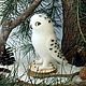 felt toy: Polar owl - interior felted bird made of wool. Felted Toy. Woolen Zoo. Online shopping on My Livemaster.  Фото №2