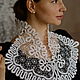 Манишка Венгерская кружево на коклюшках Елецкая техника. Воротнички. Лебедева Анна Русское кружево. Ярмарка Мастеров.  Фото №6