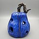 candlesticks: Ceramic candle holder ' Blue pumpkin'. Candlesticks. Shalfei Ceramics. Online shopping on My Livemaster.  Фото №2