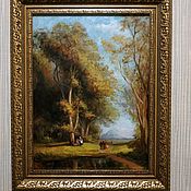 Картина маслом "Натюрморт с цветами и грушей"