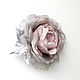 FABRIC FLOWERS. Chiffon rose 'Mouse'. Brooches. fioridellavita. Online shopping on My Livemaster.  Фото №2