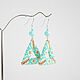 Mint Triangular Earrings. Earrings. Handmade by Svetlana Sin. My Livemaster. Фото №5