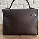 Сумка в стиле Hermes Kelly 35. Сумка через плечо. Изделия из кожи •KORNILOV• HANDMADE •. Ярмарка Мастеров.  Фото №4