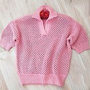 Одежда handmade. Livemaster - original item Pink polo jumper. Handmade.