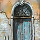 Pastel painting Venetian door(turquoise orange grey), Pictures, Yuzhno-Uralsk,  Фото №1