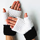 Митенки панды. Митенки. Woolcraft. Ярмарка Мастеров.  Фото №4