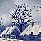 Винтаж: Тарелка ЗИМНЯЯ ДЕРЕВНЯ MOULIN DES LOUPS. Франция. Тарелки винтажные. Французский винтаж. Интернет-магазин Ярмарка Мастеров.  Фото №2