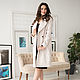 White wool coat in a cage, cocoon wool coat. Coats. mozaika-rus. Online shopping on My Livemaster.  Фото №2