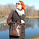  Bag-backpack women's leather brown Claris Mod SR31-622. Backpacks. Natalia Kalinovskaya. My Livemaster. Фото №4