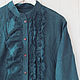Бохо блузка с оборками из 100% льна. Блузки. LINEN & SILVER ( ЛЕН и СЕРЕБРО ). Ярмарка Мастеров.  Фото №4