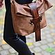 Сумка кожаная кроссбоди с рыжим ремешком. Сумка через плечо. Shampi Bags. Интернет-магазин Ярмарка Мастеров.  Фото №2