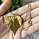 Заказать Винтаж: Кулон золотой листочек. Vintage.trinket. Ярмарка Мастеров. . Кулоны винтажные Фото №3