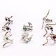 Small silver cuff from twigs with a stone. Cuff Earrings. Ringlin's shop. My Livemaster. Фото №8