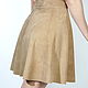 Skirt suede mini knee length beige. Skirts. Lollypie - Modiste Cat. My Livemaster. Фото №5