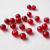 Материалы для творчества handmade. Livemaster - original item Coral 4 mm, red stone beads. Handmade.