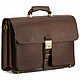 Leather briefcase 'Herman' (brown), Men\'s bag, St. Petersburg,  Фото №1