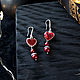 Red heart earrings with cotton pearls, valentine gift. Gifts for February 14. Soleatoys. My Livemaster. Фото №5