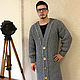 Men's long knitted cardigan, Mens outerwear, Moscow,  Фото №1