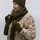 Вязаный комплект шапка БИНИ+шарф+митенки. Шапки. Irina-simanova-handmade. Интернет-магазин Ярмарка Мастеров.  Фото №2
