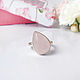 Silver ring with rose quartz, Rings, Chaikovsky,  Фото №1
