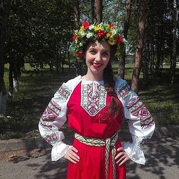 Одежда ручной работы. Ярмарка Мастеров - ручная работа Рубаха комбинированная с вышивкой, концертный костюм. Handmade.