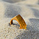Oak and amber wood ring. Rings. Ambering Store. Online shopping on My Livemaster.  Фото №2