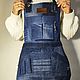 Джинсовый фартук универсальный. Фартуки. Jeans bags by Anna. Ярмарка Мастеров.  Фото №9