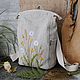 Linen backpack 'Dandelions'. Backpacks. Julia Linen tale. My Livemaster. Фото №6