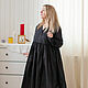 Платье бохо с запа’хом из черного хлопка MUHA-369a. Платья. MUHA (vintagechic). Ярмарка Мастеров.  Фото №6