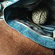 Backpack made of genuine leather and suede 'Elvish' blue. Backpacks. Gelekoka. Handmade leather bags.. My Livemaster. Фото №4
