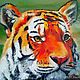 Order Tiger animals oil painting portrait of a tiger. Yulia Berseneva ColoredCatsArt. Livemaster. . Pictures Фото №3