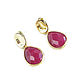 Maroon earrings, gold maroon earrings ' Berry'. Earrings. Irina Moro. My Livemaster. Фото №6