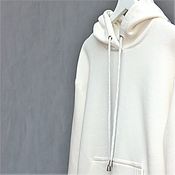 Одежда handmade. Livemaster - original item Hoodie white oversize, footer, cotton. Handmade.