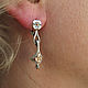Order Earrings in sterling silver 'Flower Flora'. Persian (persianjewelry) (persianjewelry). Livemaster. . Earrings Фото №3