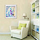 Картина лошадь белый конь 50х60. Картины. Юлия Берсенева Цветные коты. Ярмарка Мастеров.  Фото №6