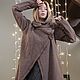 Кардиган-мантия из крапивы с бахромой. Кардиганы. ZEN SEW. Ярмарка Мастеров.  Фото №4