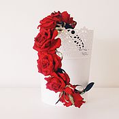 Украшения handmade. Livemaster - original item Bezel with red roses Lola. Handmade.
