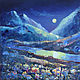 Oil painting 'Moon flowers in the mountains', ,60-60 cm, Pictures, Nizhny Novgorod,  Фото №1
